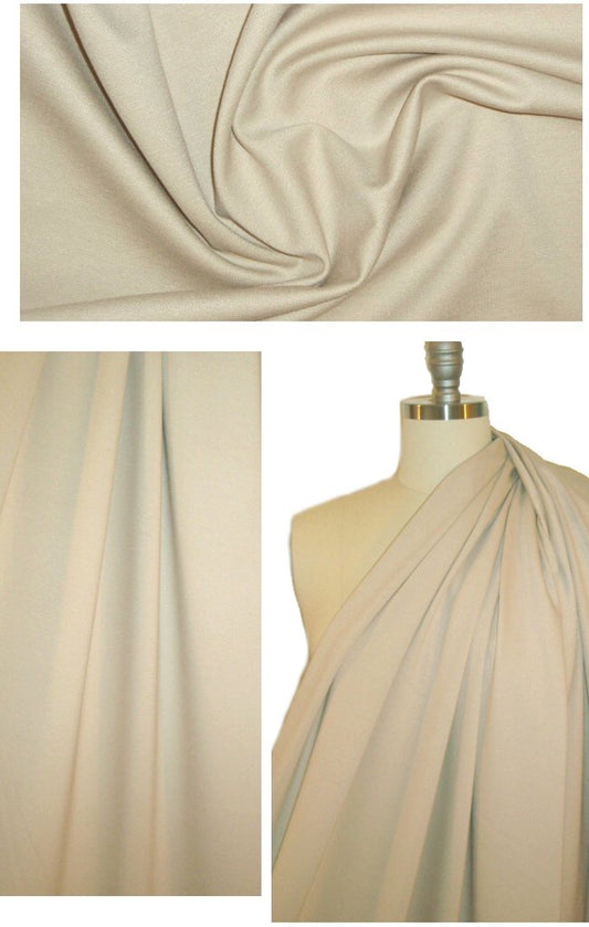 Italian viscose blend ponte doubleknit - sand