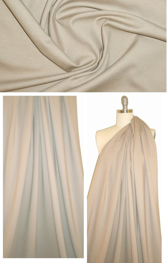 Italian rayon blend ponte 4-way - taupe