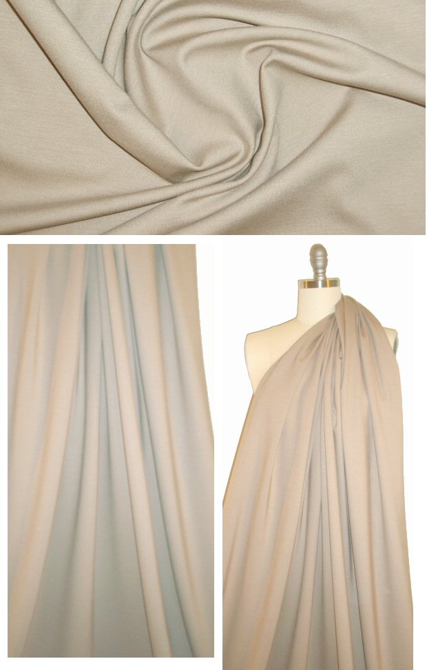 Italian rayon blend ponte 4-way - taupe 1 yard