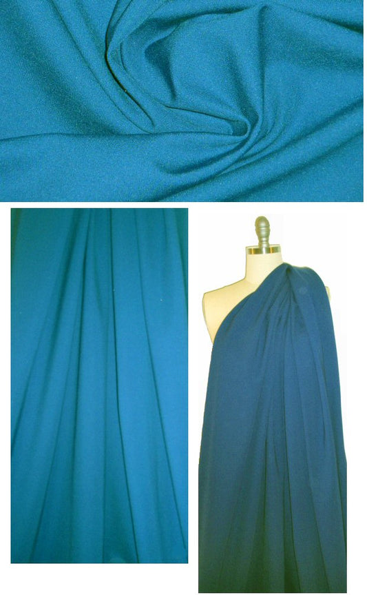 Italian rayon blend ponte 4-way - teal