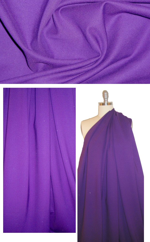 Italian rayon blend ponte 4-way - violet
