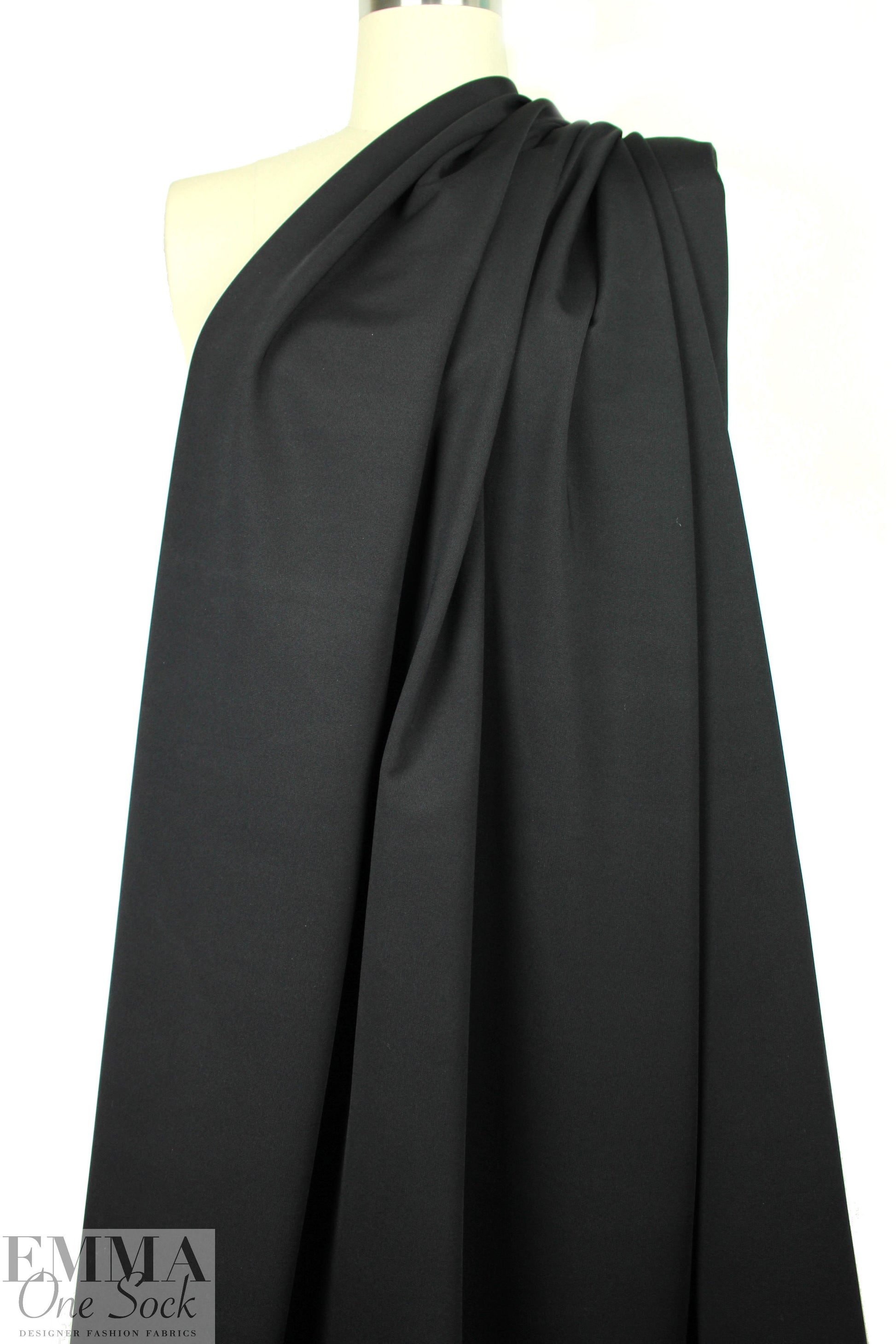 NY designer exercise wear black ponte 1.66 yds