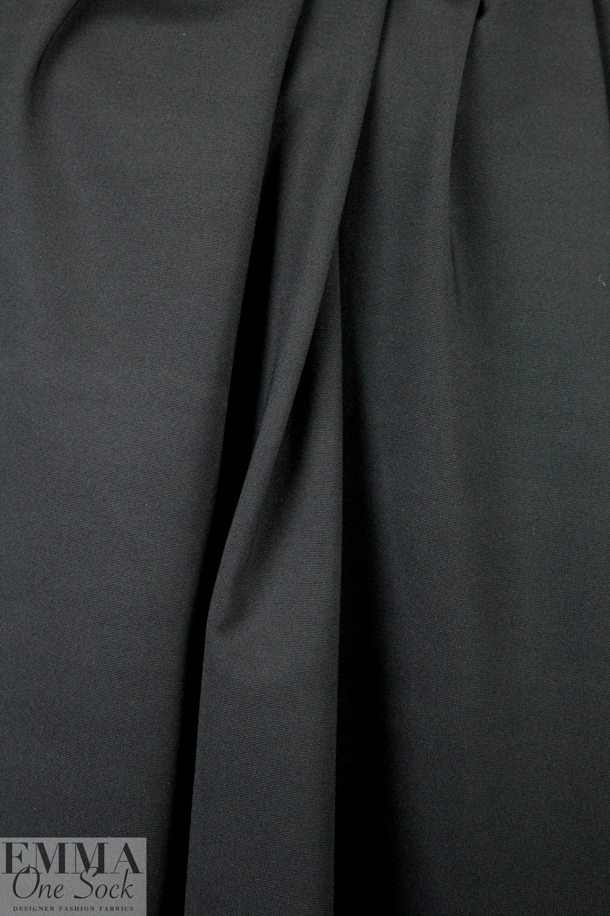 NY designer exercise wear black ponte