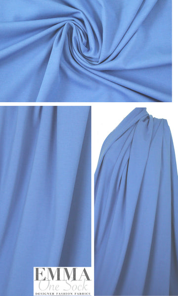 Italian rayon blend ponte 4-way - french blue