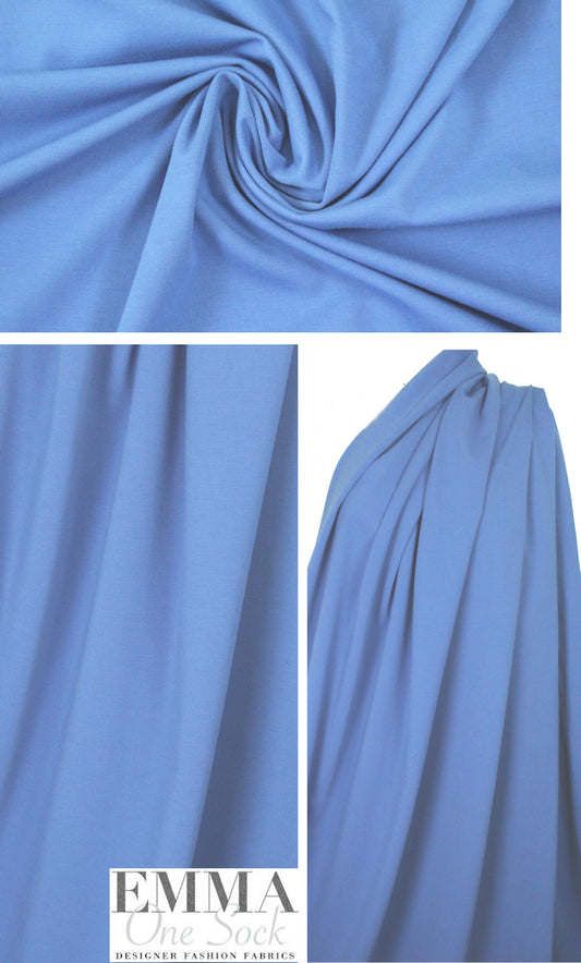 Italian rayon blend ponte 4-way - french blue