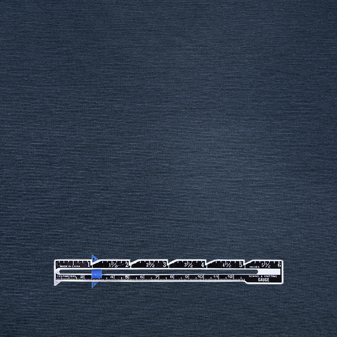 Meet Milk micro-stripe Tencel ponte knit - blueberry/black .625 yds
