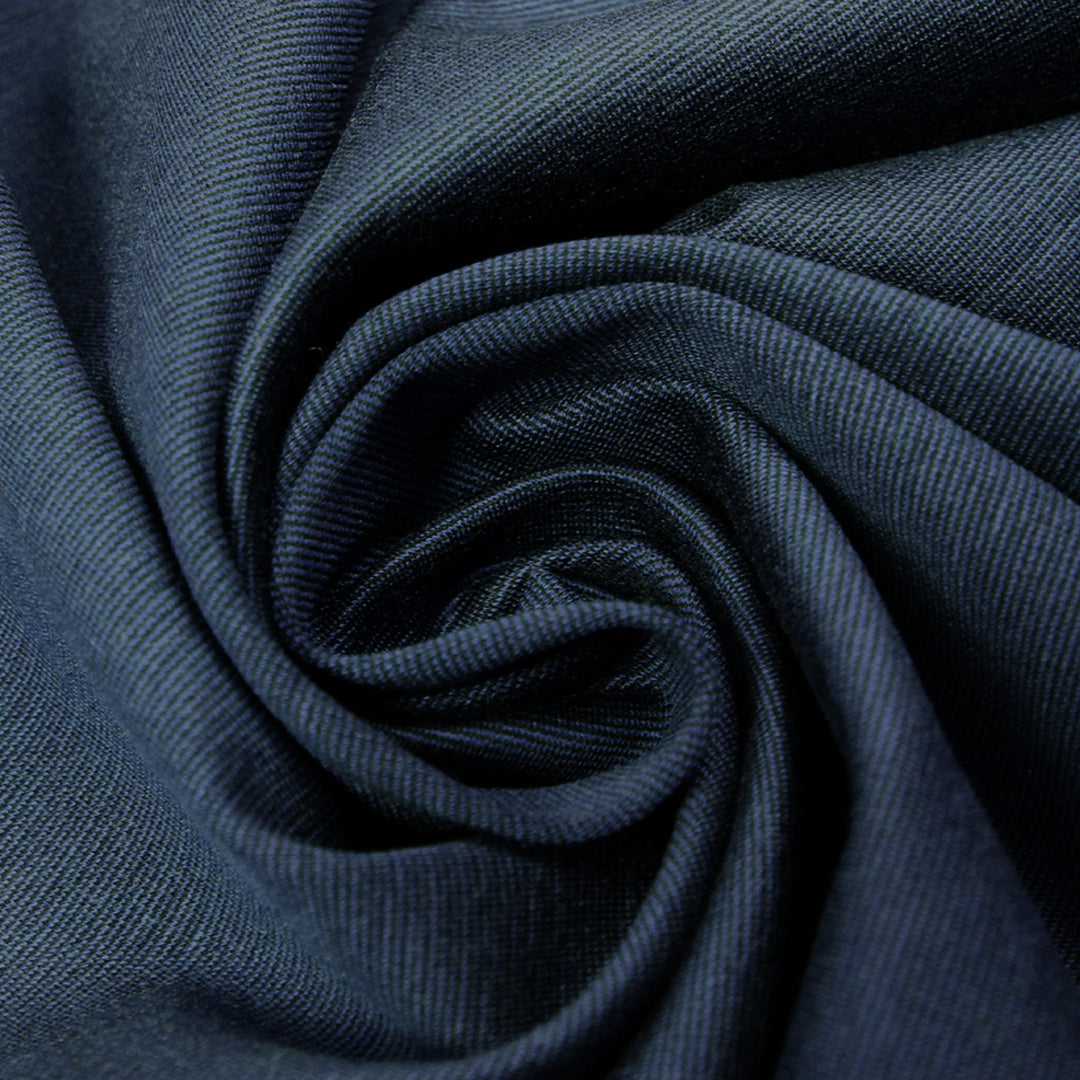 Meet Milk micro-stripe Tencel ponte knit - blueberry/black .625 yds
