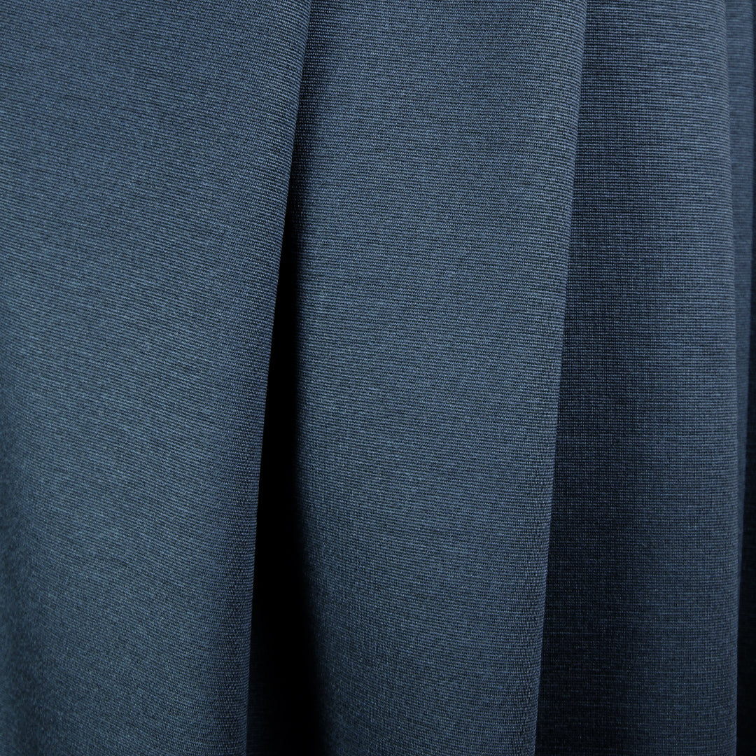 Meet Milk micro-stripe Tencel ponte knit - blueberry/black .625 yds