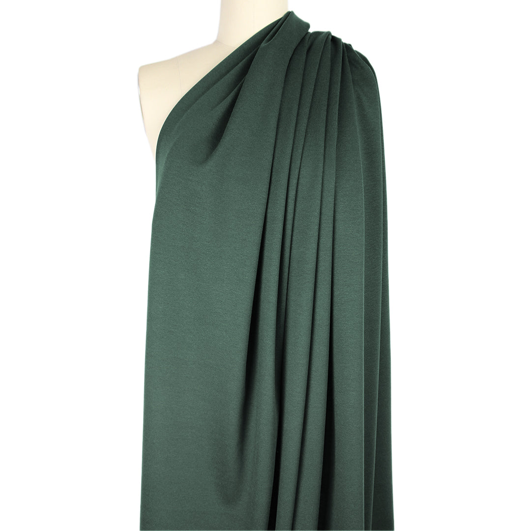 Meet Milk micro-stripe Tencel ponte knit - pine/black 1.125 yds