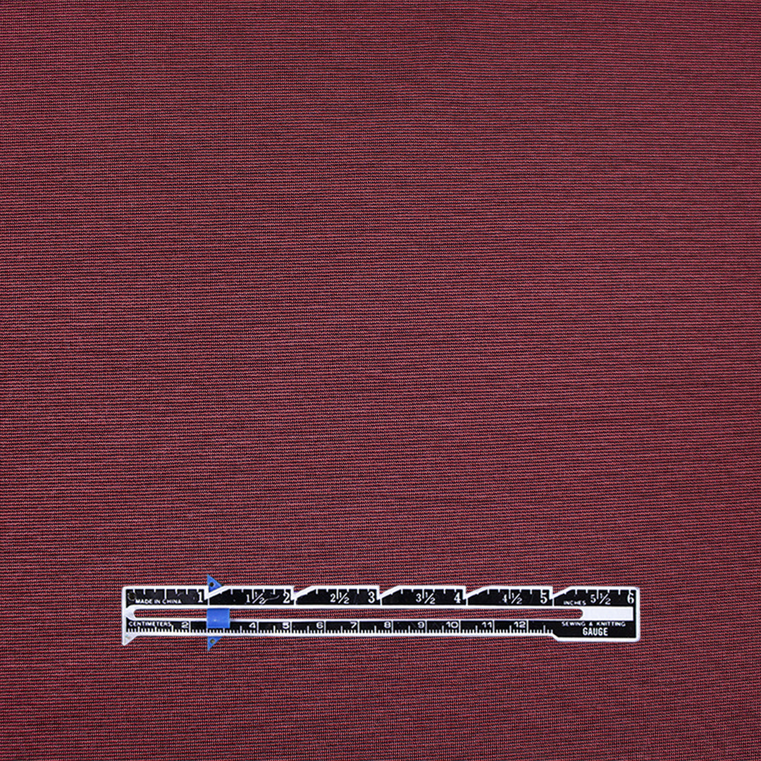 Meet Milk micro-stripe Tencel ponte knit - maroon/black 1.75 yd