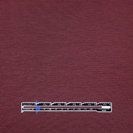 Meet Milk micro-stripe Tencel ponte knit - maroon/black 1.75 yd