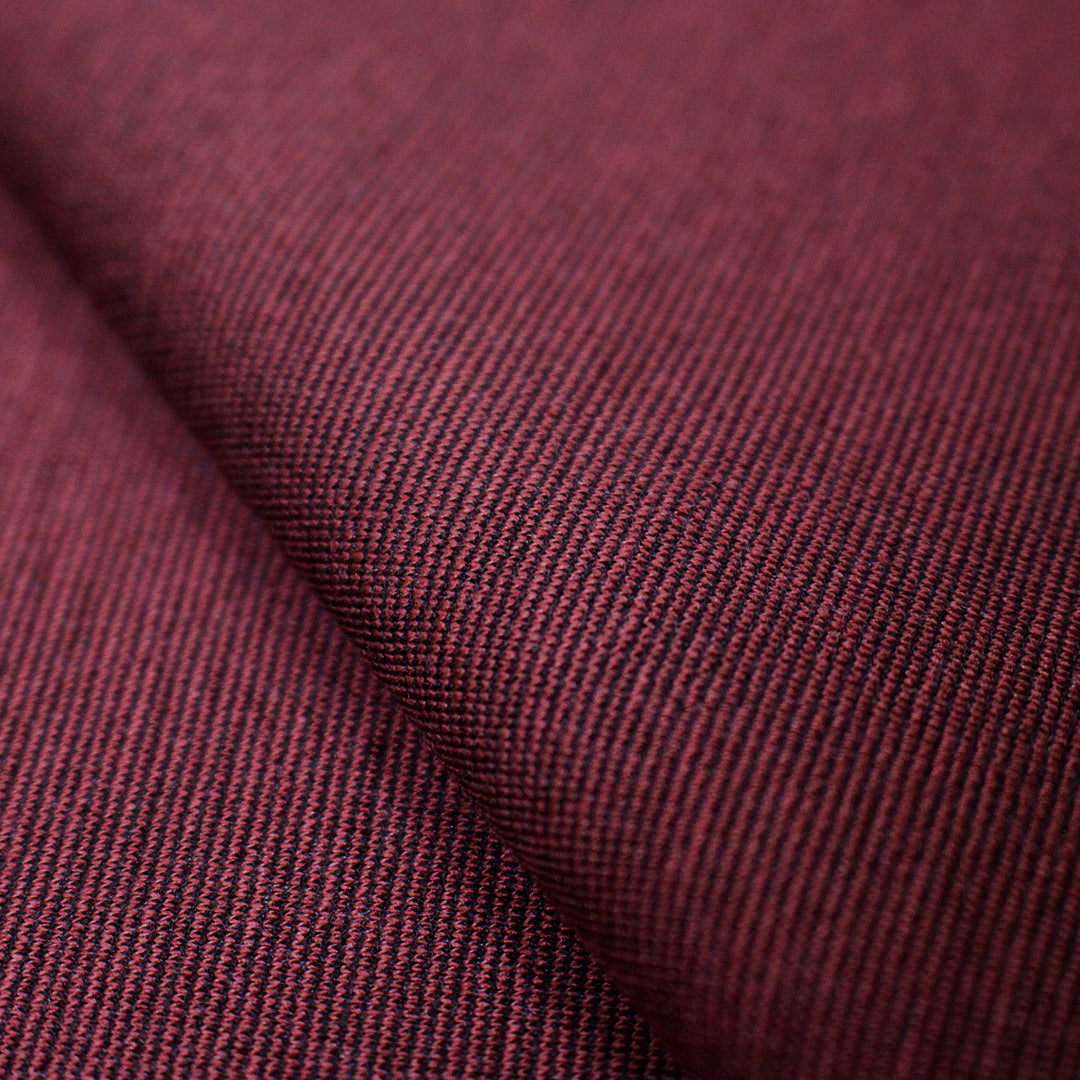 Meet Milk micro-stripe Tencel ponte knit - maroon/black