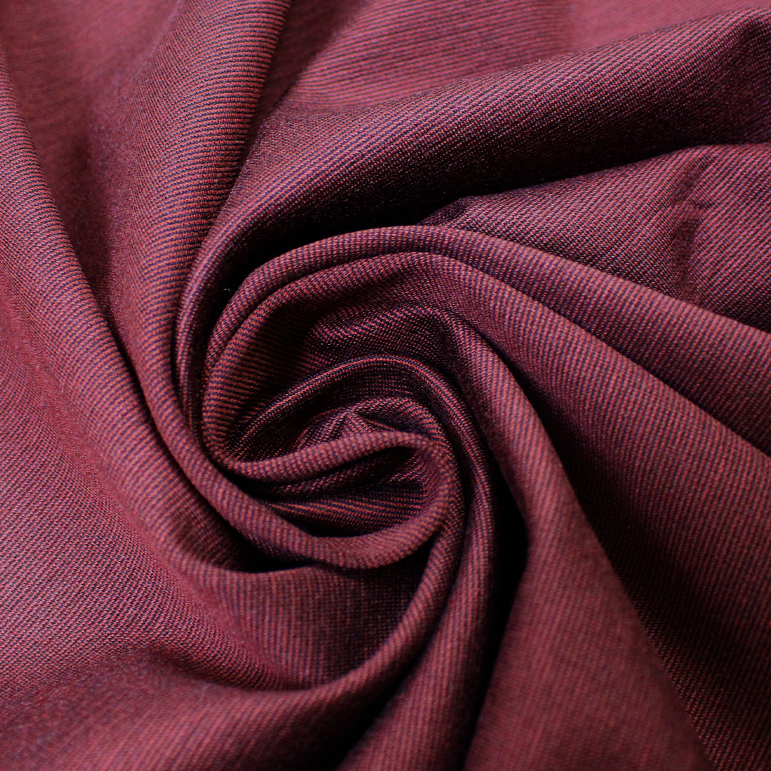 Meet Milk micro-stripe Tencel ponte knit - maroon/black 1.75 yd