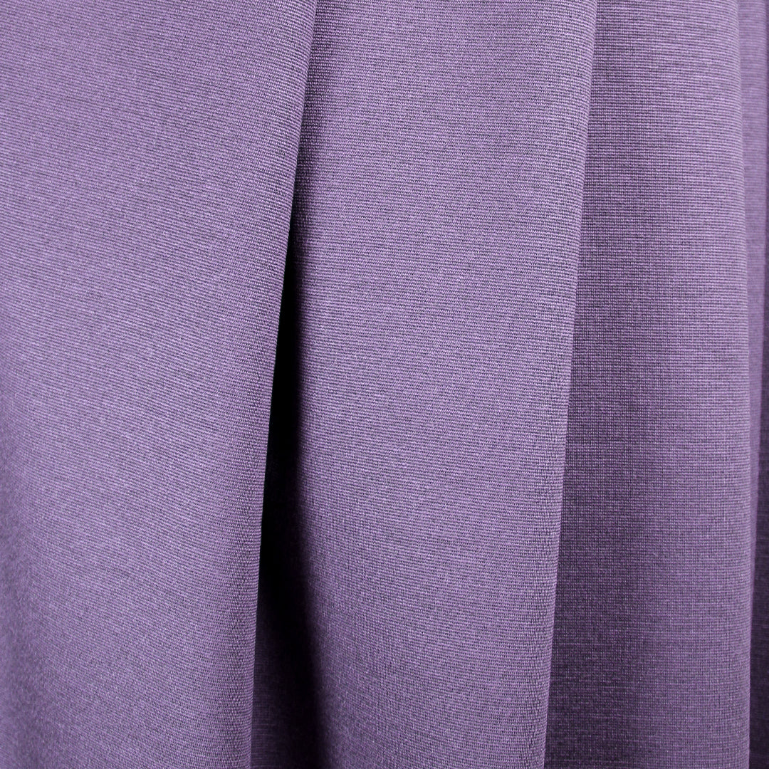 Meet Milk micro-stripe Tencel ponte knit - wisteria/black 1.375 yds