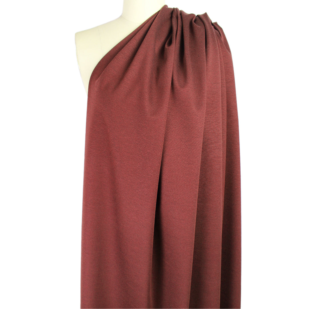 Meet Milk micro-stripe Tencel ponte knit - cider/black 1.75 yd