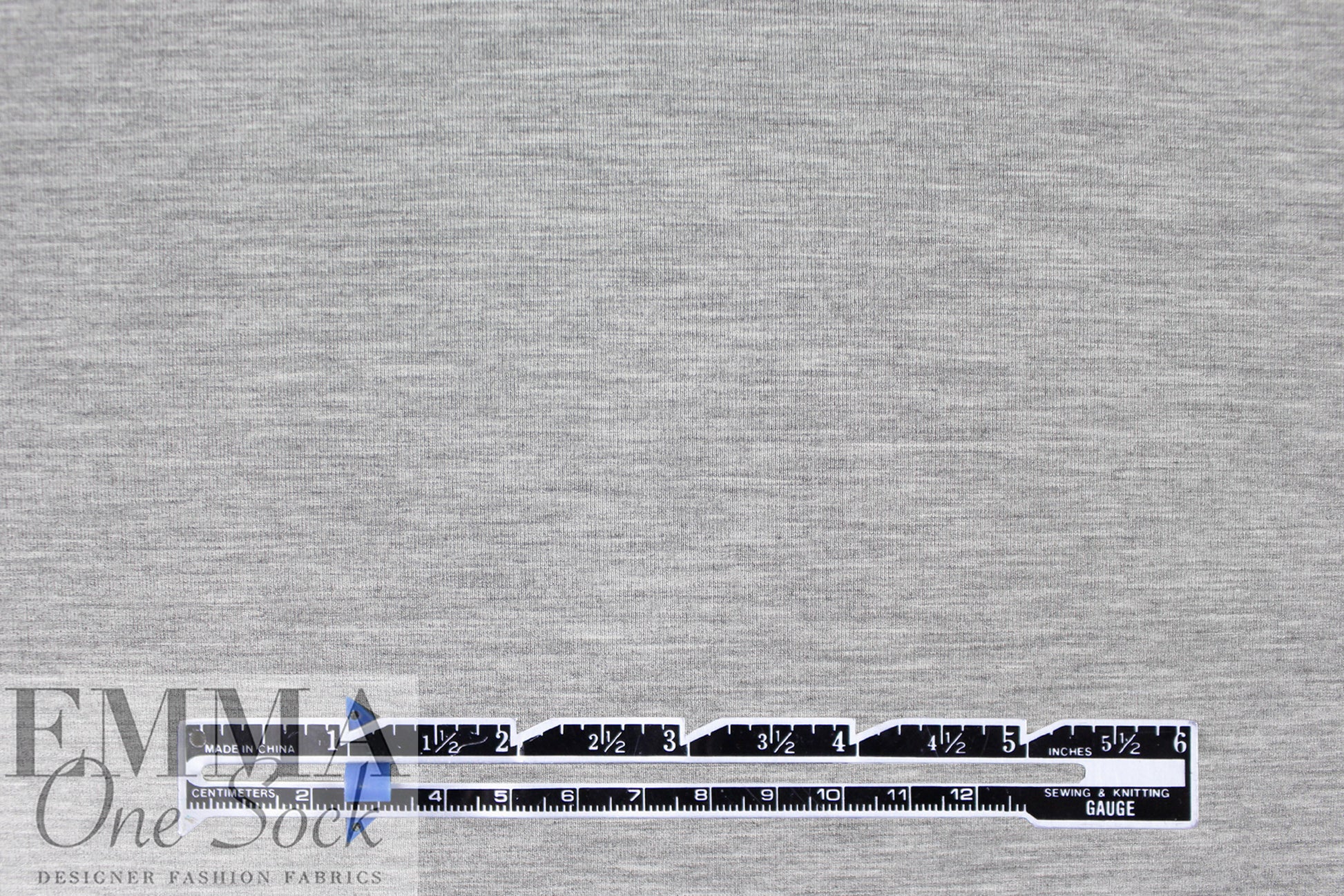 Designer 4-way stretch heathered viscose blend ponte - ash grey 1.75 yds