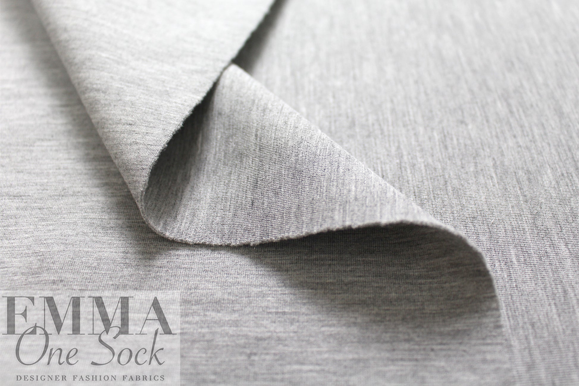 Designer 4-way stretch heathered viscose blend ponte - ash grey 1.75 yds