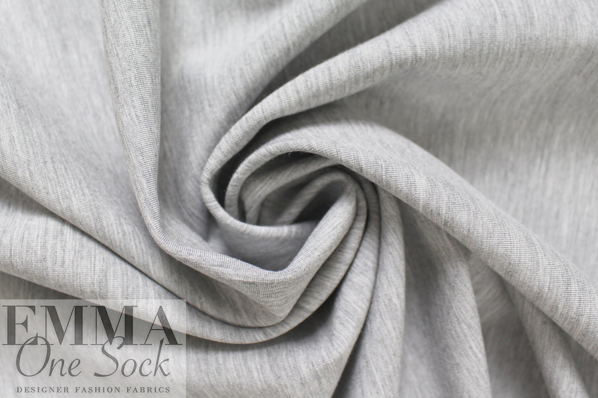 Designer 4-way stretch heathered viscose blend ponte - ash grey 1.75 yds