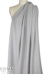 Designer 4-way stretch heathered viscose blend ponte - ash grey 1.75 yds