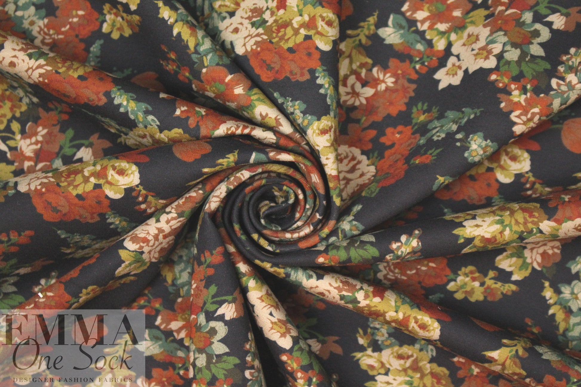 NY designer autumn nocturne printed ponte
