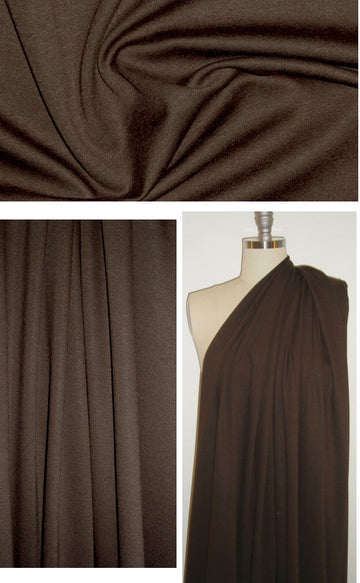 Eileen Fisher 4-way stretch ponte - chocolate .75 yds