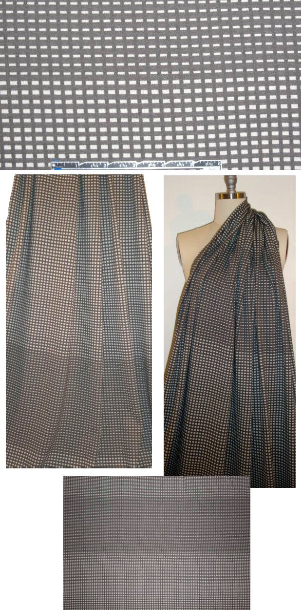 Italian mocha/bone ombre graphic doubleknit ponte .625 yds