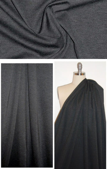 Eileen Fisher 4-way stretch ponte - dark charcoal