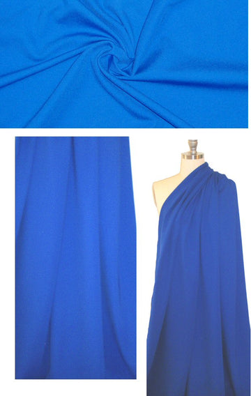 CA designer rayon blend ponte - vivid cobalt