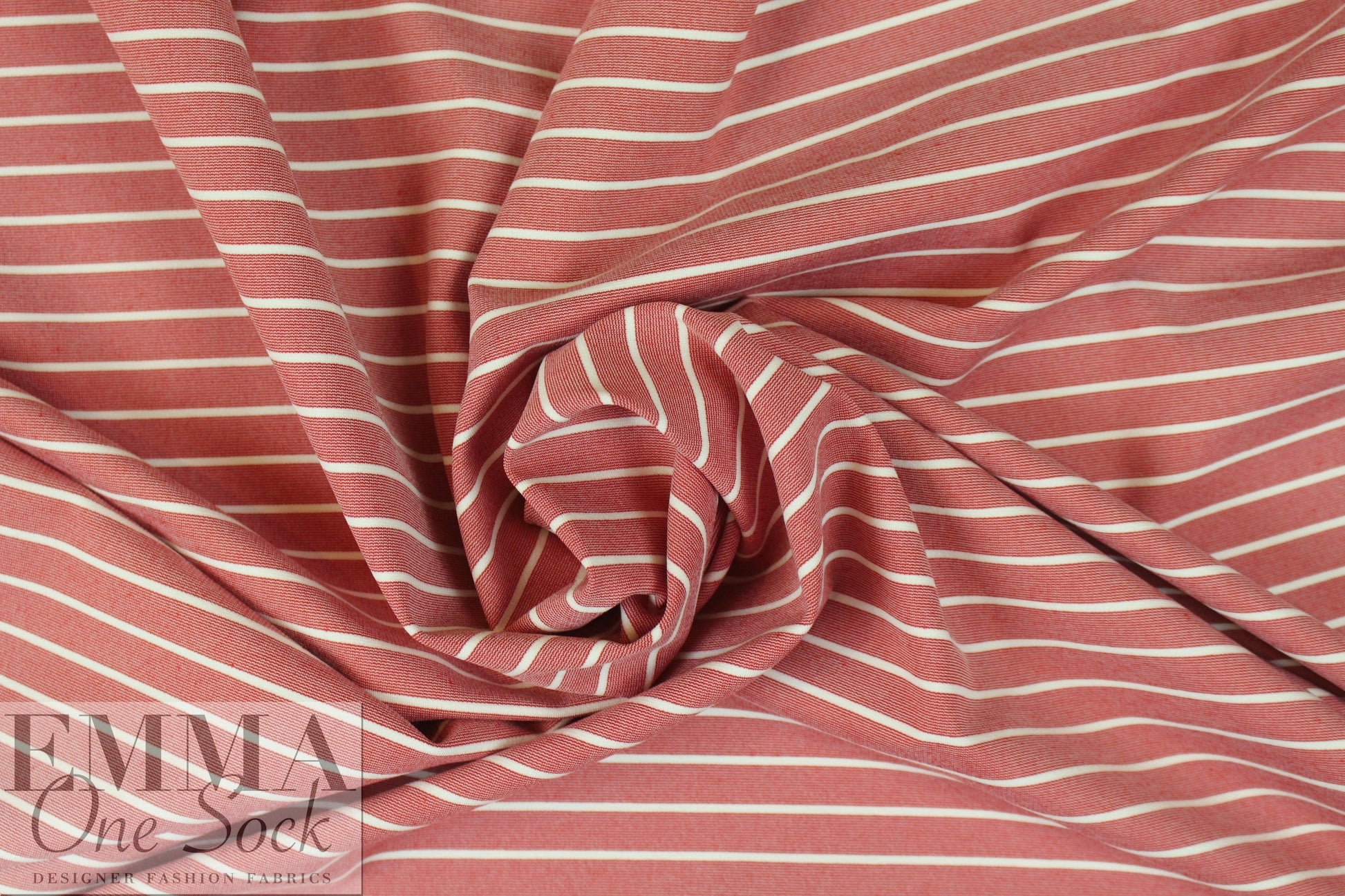 4-way stretch ponte - rouge/white 2 yd