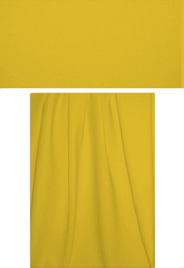 4-way stretch rayon blend ponte - mustard