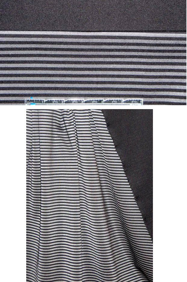 NY designer 4-way reversible stripe ponte