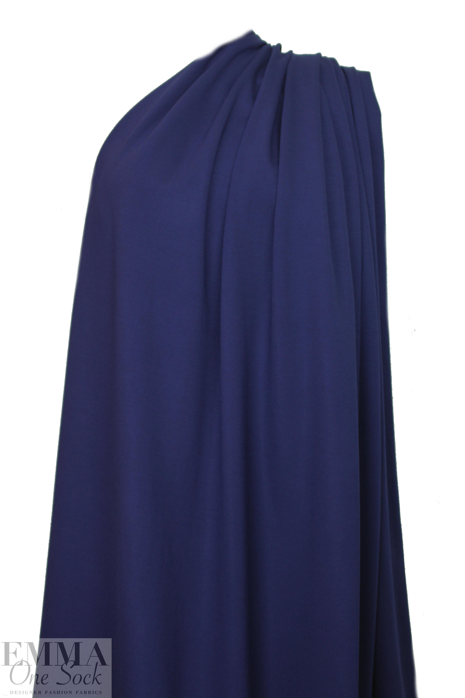4-way stretch rayon blend ponte - blueberry 1.55 yds