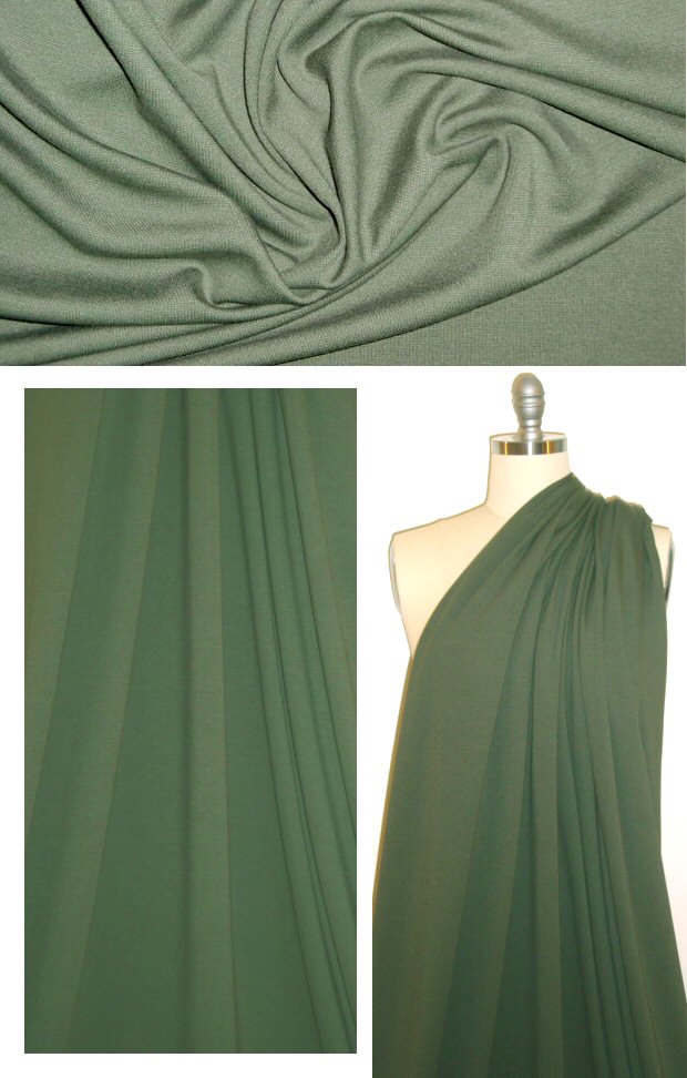 4-way stretch bottomweight ponte - loden 1.75 yd