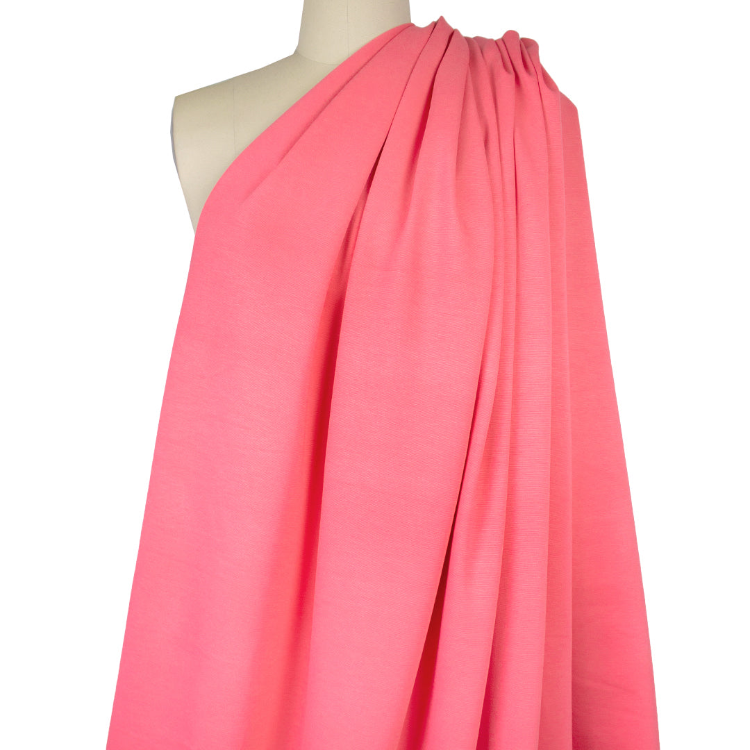 high quality rayon blend ponte - camellia rose 1.25 yd