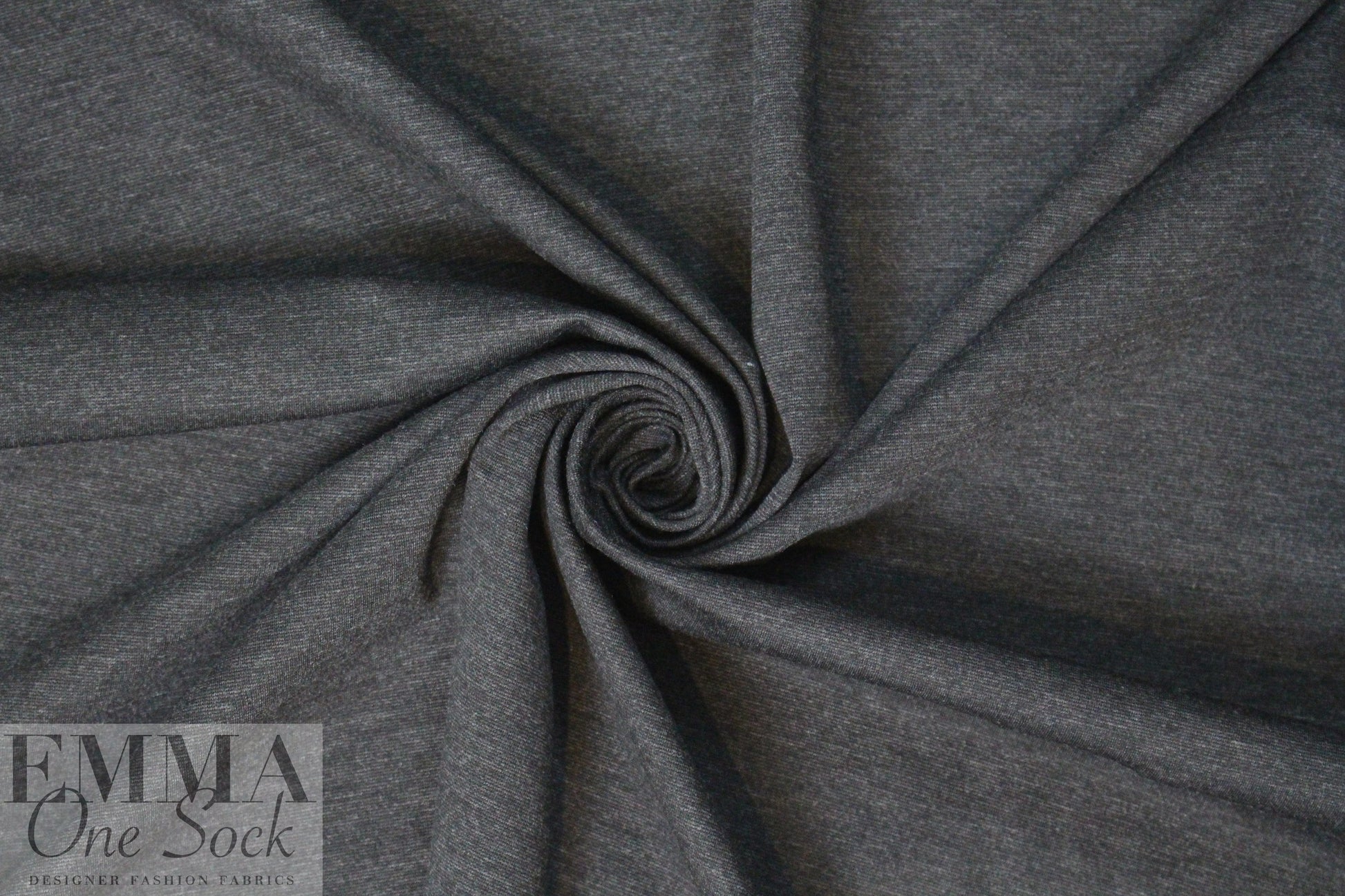 4-way stretch rayon blend ponte - charcoal 2.125 yd