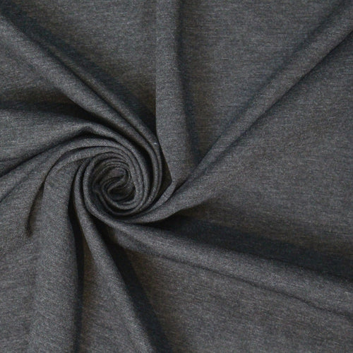 4-way stretch rayon blend ponte - charcoal, Oeko-Tex Cert.