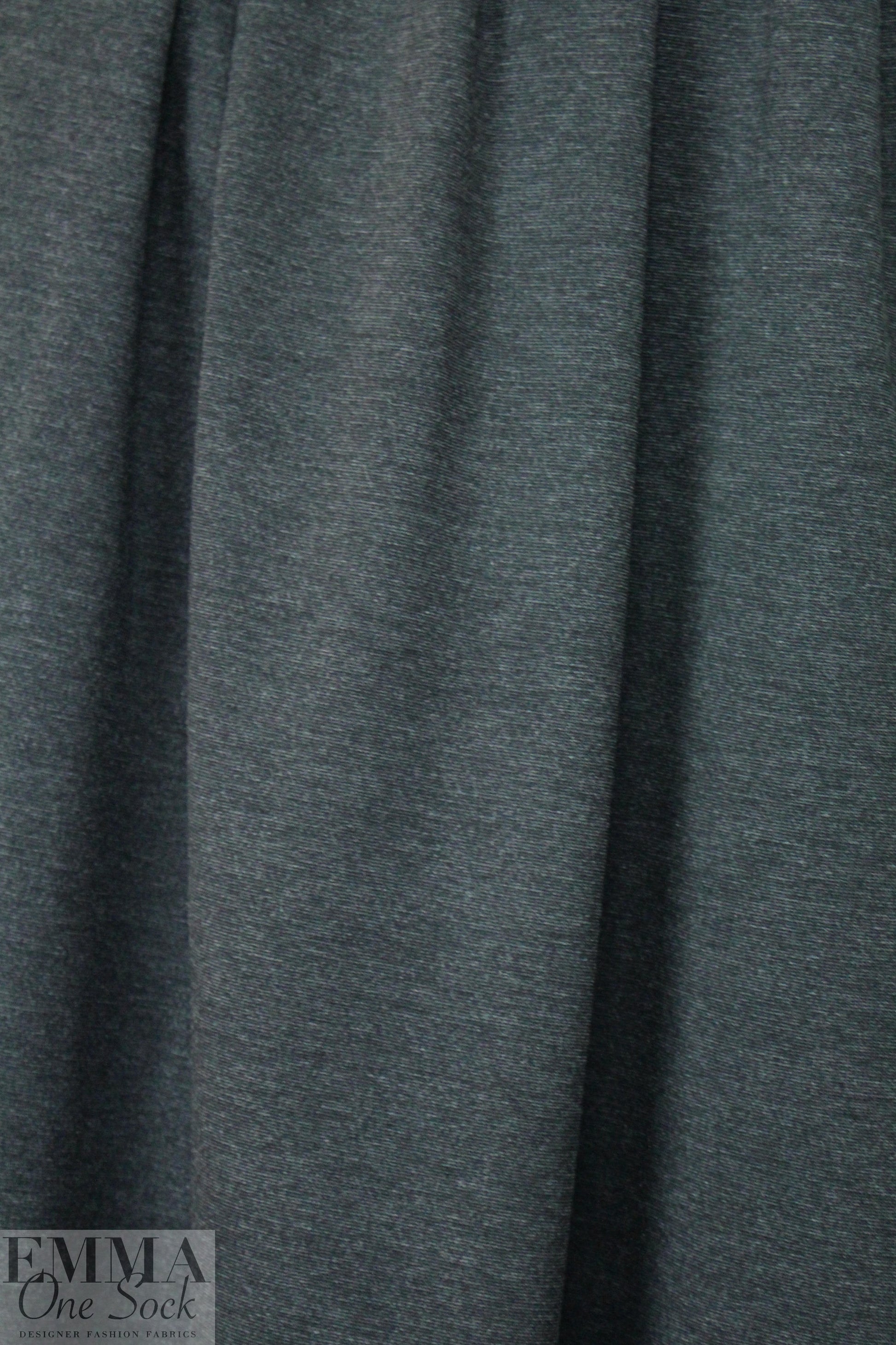 4-way stretch rayon blend ponte - charcoal 1 yard