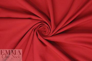 4-way stretch rayon blend ponte - classic red 1 yard