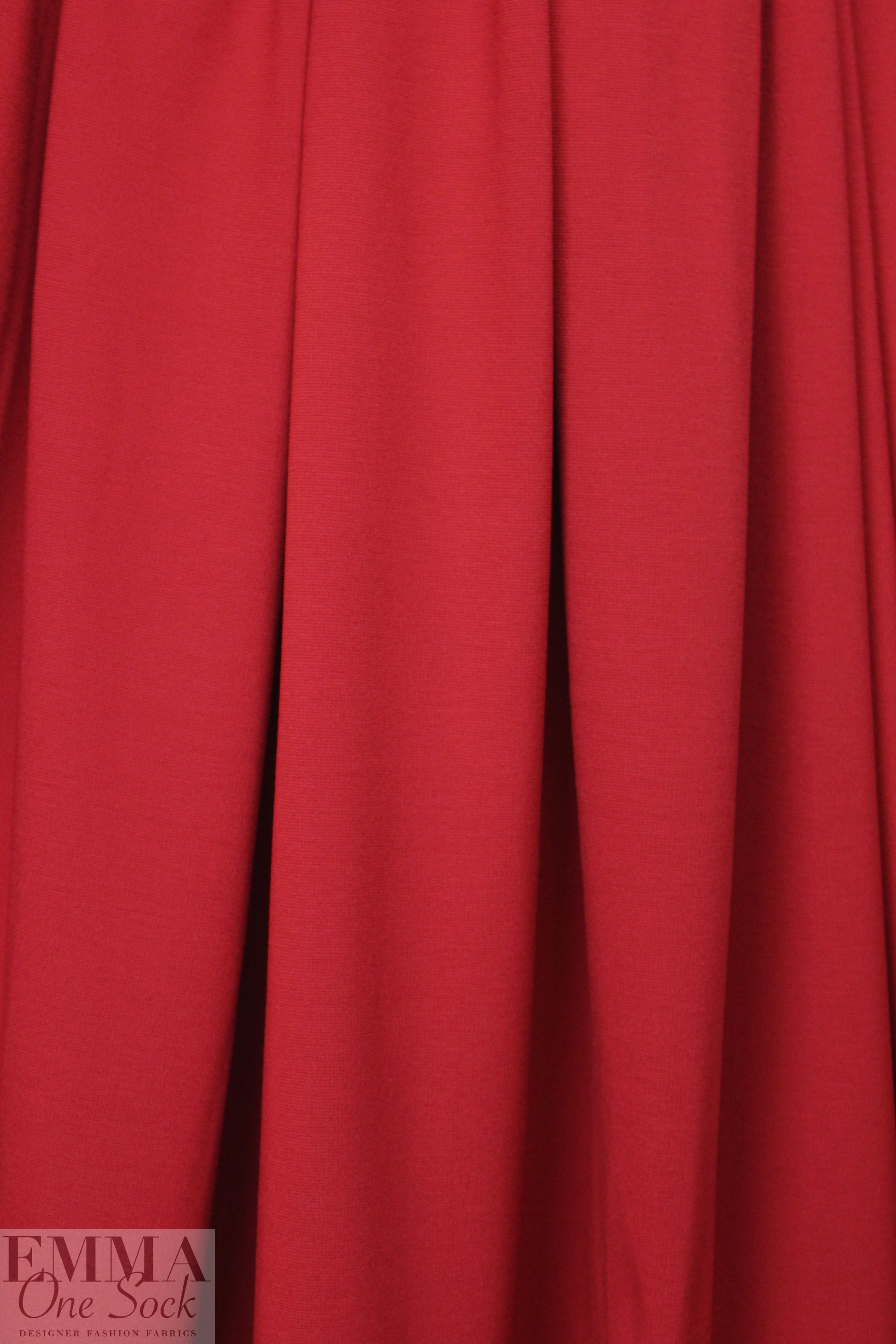 4-way stretch rayon blend ponte - classic red 1.125 yds