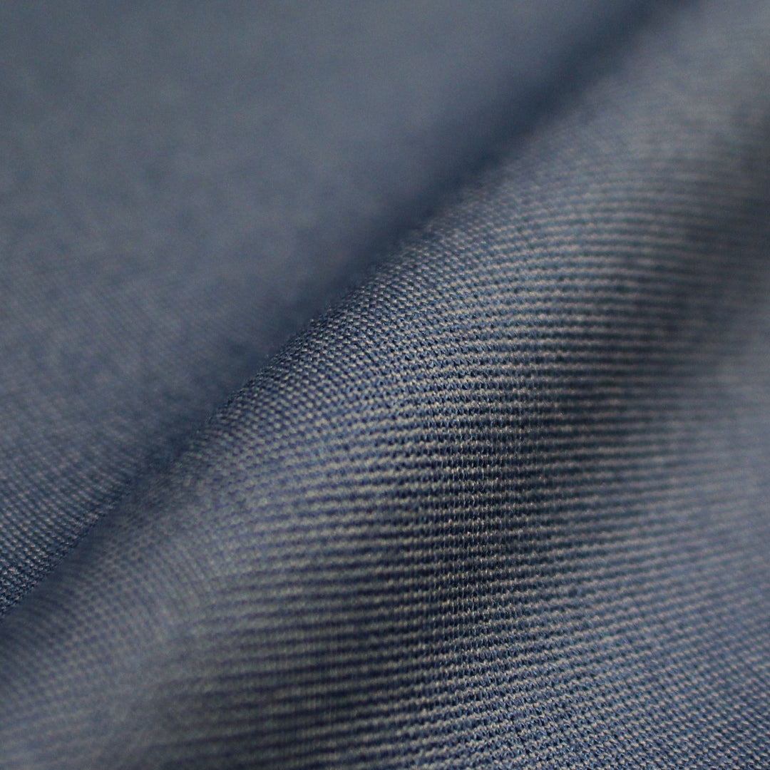 premium micro-stripe rayon blend ponte - navy/smoke 2 yd