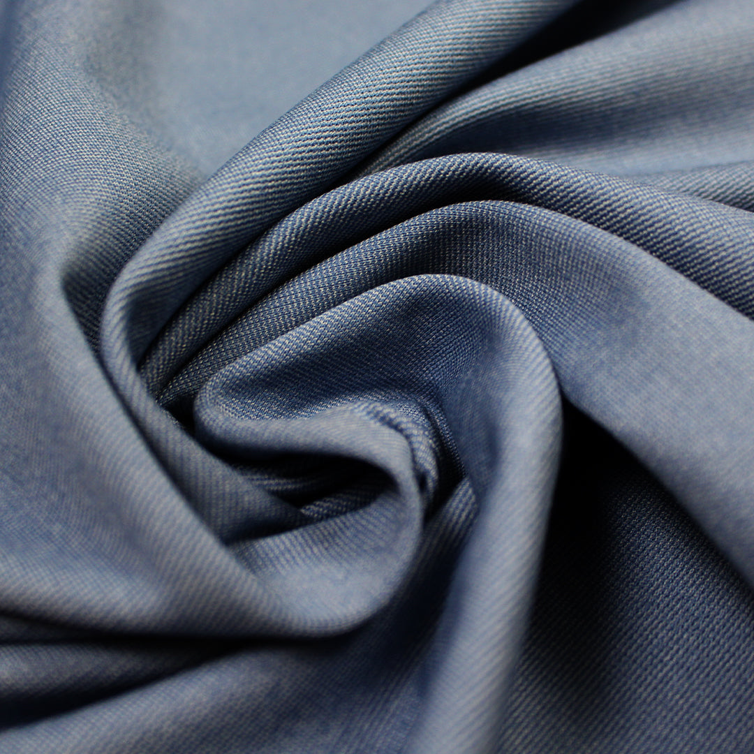 premium micro-stripe rayon blend ponte - navy/smoke 2 yd