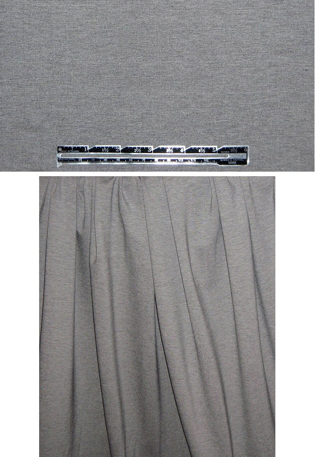 4-way stretch bottomweight ponte - granite 1.25 yd