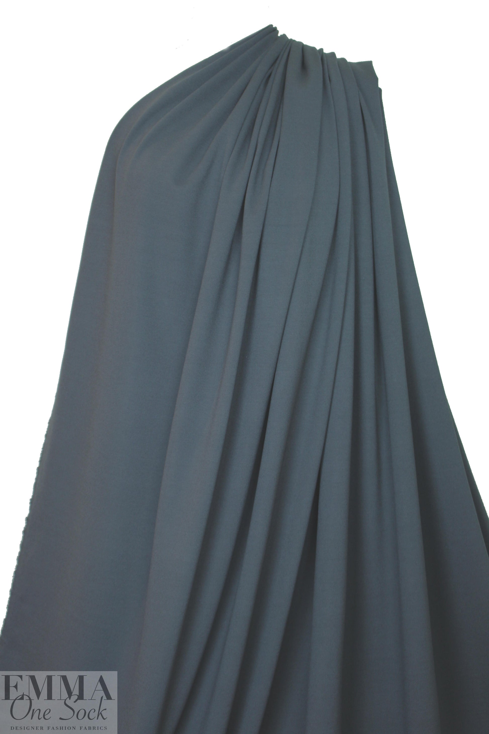 4-way stretch rayon blend ponte - gunmetal 2 yd