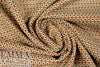 NY designer mod mini flowers ponte - pecan/parchment/black .75 yds
