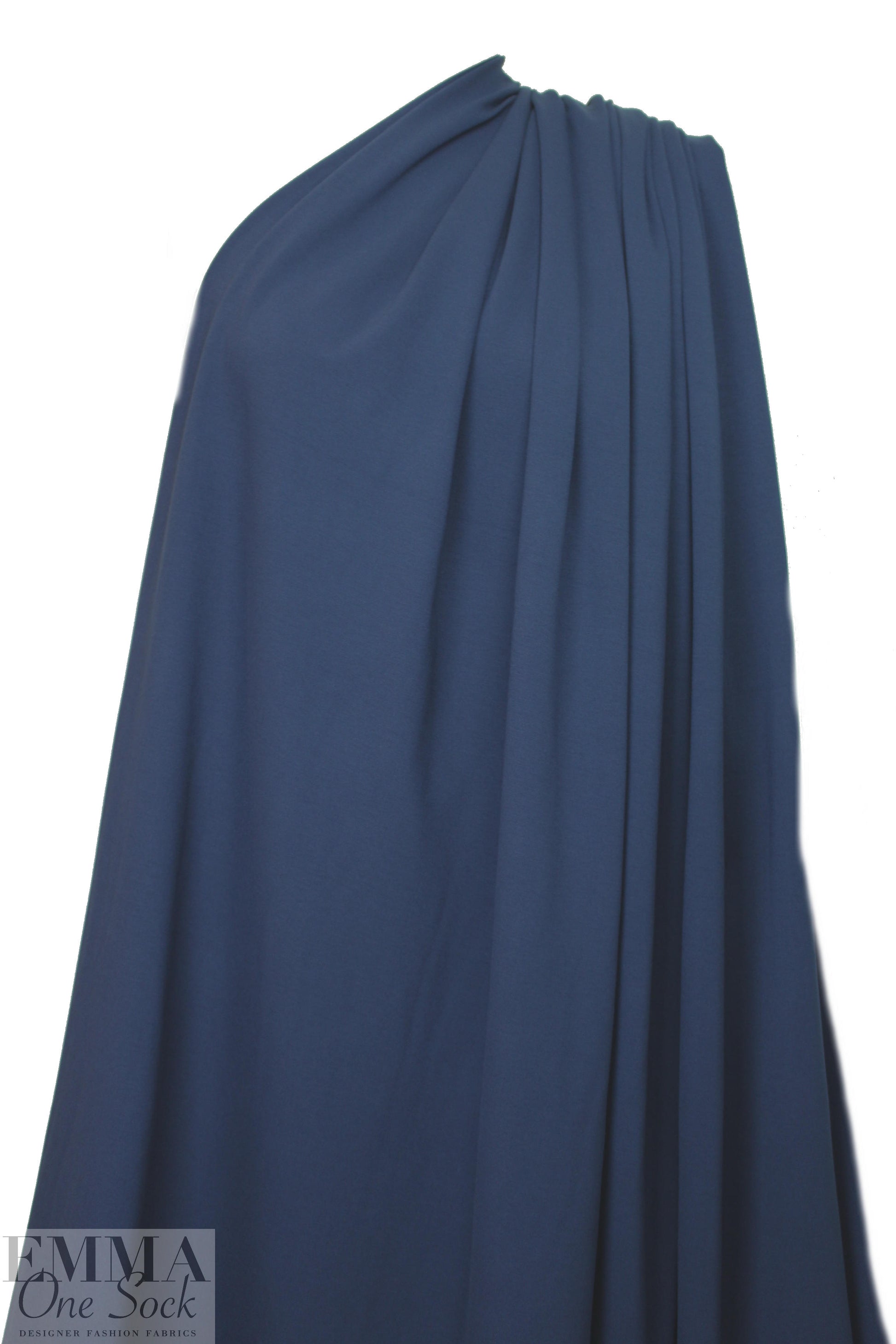 4-way stretch rayon blend ponte - navy 2.25 yd