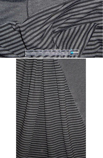 NY designer 4-way stretch reversible striped ponte 2 yds