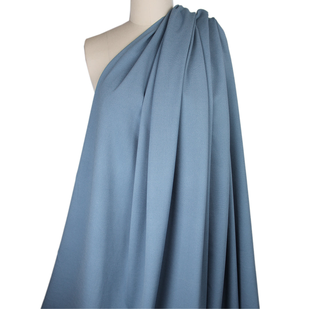 premium rayon blend ponte - heather blue .5 yds