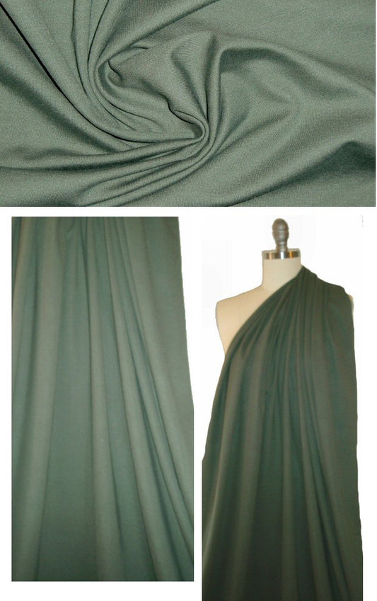 designer 4-way stretch ponte - dusty sage
