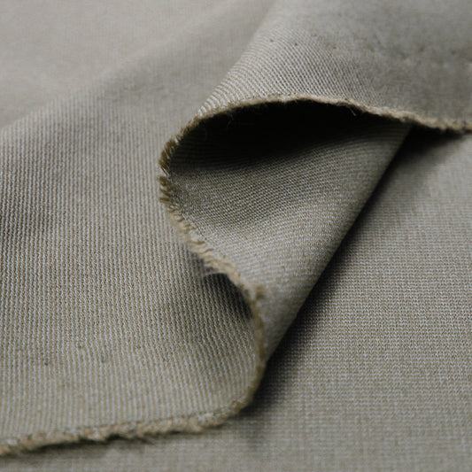 premium micro-stripe rayon blend ponte - cardamom/sand .75 yds
