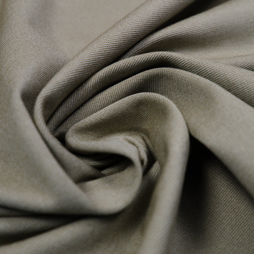 premium micro-stripe rayon blend ponte - cardamom/sand .75 yds